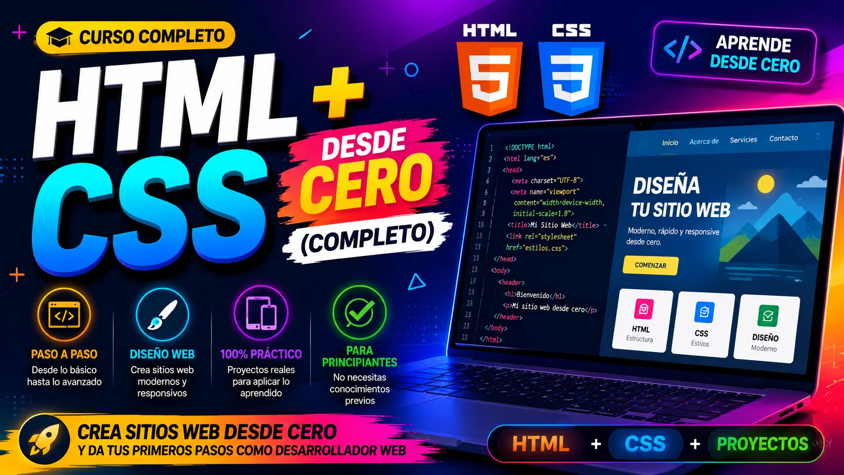 HTML y CSS curso desde cero a avanzado (Completo)